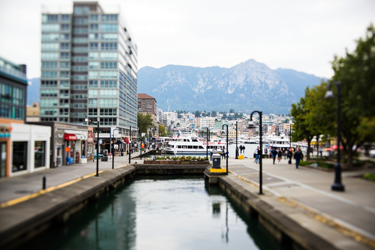 Lower Lonsdale street scene in North Vancouver BC