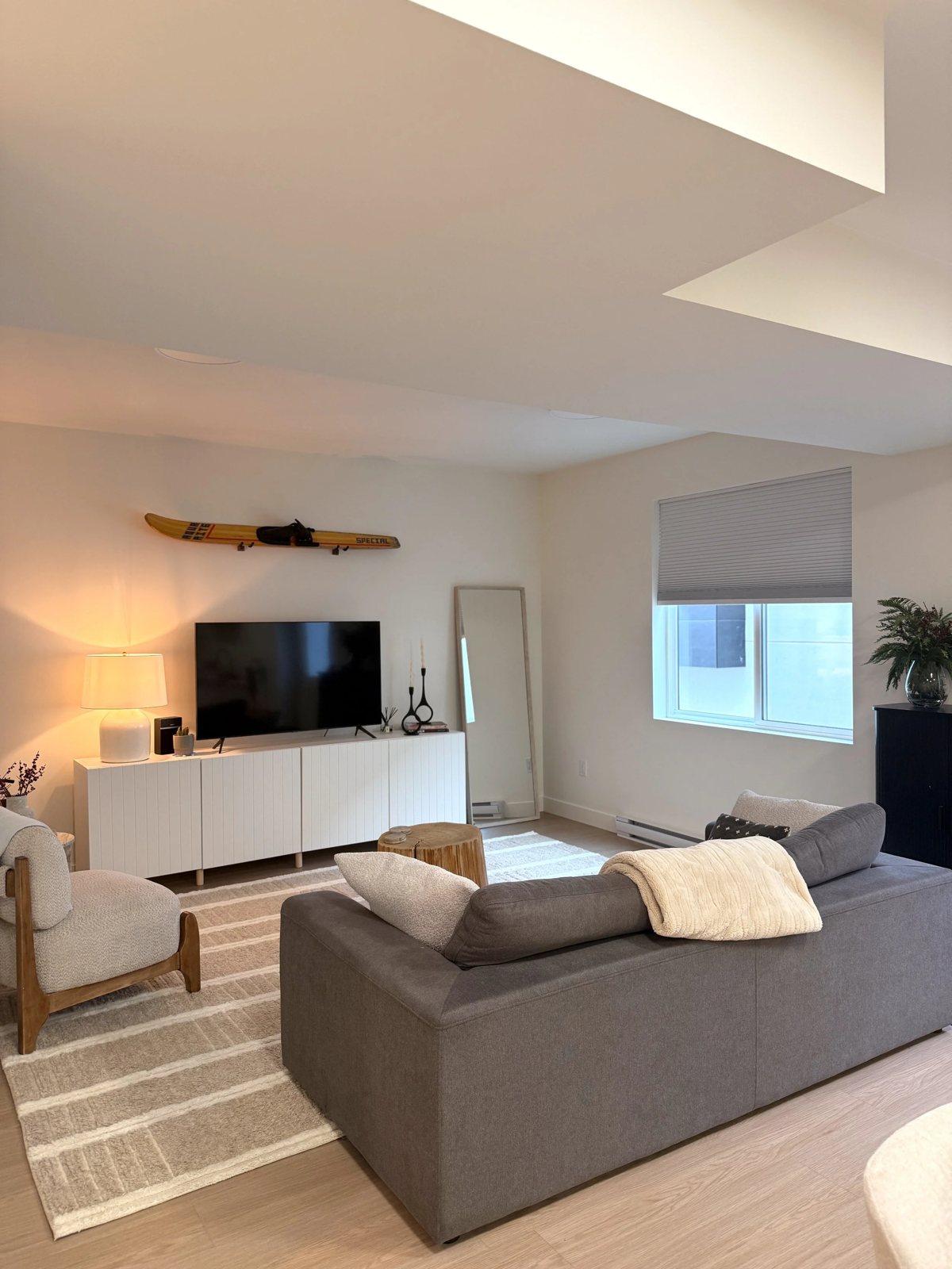 A bright vaulted living room interior freshly finished by Third Generation Painters